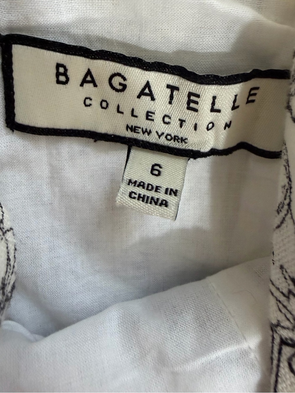Linen Blend Bagatelle Artsy Boho Euro Summer White Black Floral Midi SunDress 6 - Picture 11 of 12